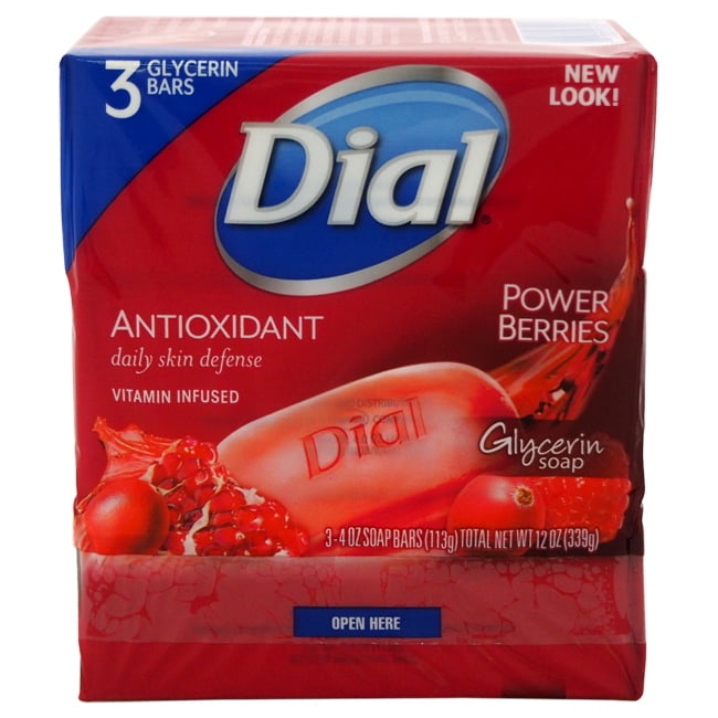 Cranberry & Antioxidant Glycerin Soap by Dial 3 x 4 oz Soap Walmart