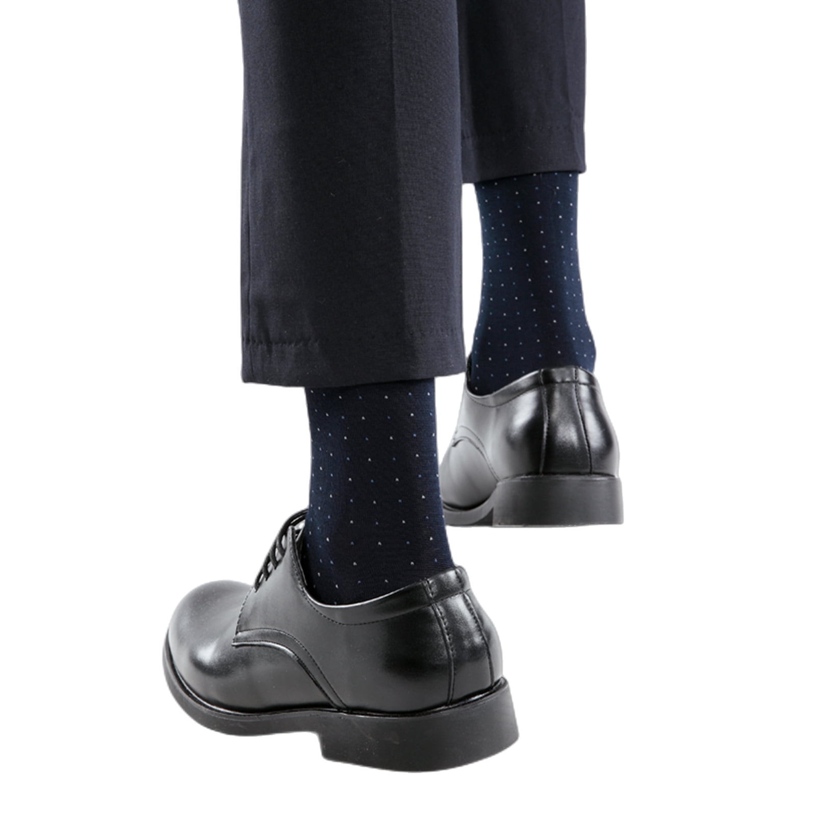 Men's Mercerized Cotton Dress Socks Business Casual Patterned Crew Sock