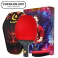 thumbnail image 1 of DRAGON Series Table Tennis Racket Professional Offensive Ping Pong Racket Paddle Bat 5 Wood 2 Carbon 6/7/8/9/10 Stars D-9 Star cs, 1 of 6