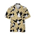 thumbnail image 3 of Venta caliente de verano, nuevas camisetas con estampado 3D, estampado de cuervos, solapa, manga corta, moda de terror, camisetas casuales para hombres, traje, camisetas de un solo pecho, 3 of 5