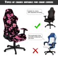 thumbnail image 6 of Xixirimido Gaming Chair Covers with Armrest Covers 4Pcs Stretch Game Computer Office Chair Slipcovers Rotating Armchair Protective Cover, Cherry Blossom, 6 of 8