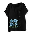 thumbnail image 4 of Lumivie Summer Tops For Women Plus Size Tshirts Shirts For Women Plus Size Multi Pack Peasant Blouses For Women Boho T Shirts For Women Graphic T-Shirts Black, 4 of 4
