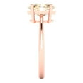 thumbnail image 3 of Clara Pucci 14K Rose Gold 2ct Morganite Solitaire Ring for Women, 3 of 7