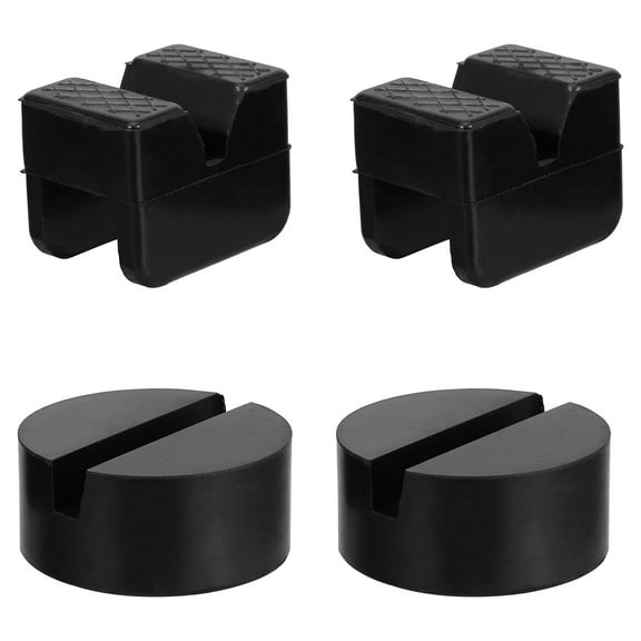 CIMAXIC 4Pcs Rubber Jack Pad For Bottle Jack Non Slip Surface Black Mechanics Use