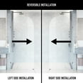 thumbnail image 3 of VIGO Arden 34 in. W x 78 in. H Frameless Fixed Shower Screen Door in Stainless Steel with 3/8 in. (10mm) Clear Glass, 3 of 11