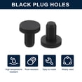 thumbnail image 2 of Uxcell 16 Pieces Black Rubber Stopper, 3.3mm Plug Holes for 3mm/0.12" Hole, 2 of 6