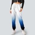 thumbnail image 2 of Pxiakgy Women Pocket Trouser Sweatpants Printed Comfy High Waisted Workout Casual Joggers Pants Blue + L, 2 of 8