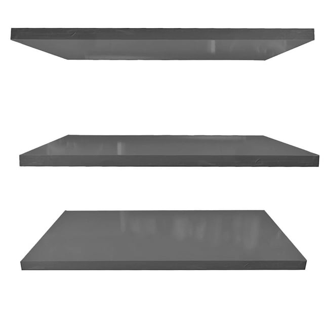 Kit 3 Repisas Flotantes Mdf 20x40cm Instalación Fácil Negro