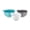 Aqua Sky White Gray, variant on Universal Nesting Plastic Mixing Bowls with Non Slip Base and Pour Spout, Dishwasher Safe, Set Of 3, 2.5 quart, 3.5 quart and 4.5 quart, Aqua Sky