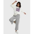 thumbnail image 4 of Hanes Originals Women's French Terry Wide Leg Cropped Pants Concrete Heather S, 4 of 5