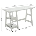 thumbnail image 3 of Convenience Concepts Designs2Go Bureau Tréteau Blanc, 3 of 5