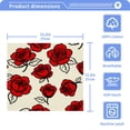 thumbnail image 5 of BZSMCE Towel Cotton Face Towel Soft Hand Towels Fashion Red Roses Pattern Pattern, 5 of 9