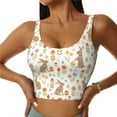 thumbnail image 2 of Lsque Happy Easter Printed Women'S Sports Bra, Compression, Moisture Wicking, High-Impact Sports Bra For Women,Supportive sports bra-X-Large, 2 of 9