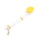 thumbnail image 3 of Blanco curvo cerda suave mango de plástico de baño Cepillo de limpieza corporal exfoliante masaje Unique Bargains Bañarse Depurador, 3 of 8
