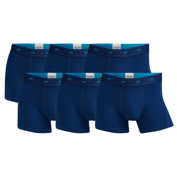 CR7 Calzoncillos para hombre, pack de 6 - viscosa de bambú, calzoncillos, algodón elástico, logo en la cintura Azul XL (X-Large)