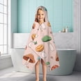 thumbnail image 6 of Pink Mushroom Cartoon Light Pattern Hooded Bath Towel，50"x30" for Ages 3 To 12 Kids, Quick Dry Lightweight Soft Microfiber Hood Beach Towel Cover Up for Kids, 6 of 7
