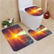 thumbnail image 1 of ABPHQTO Forest Road Sunset Rayos de sol Juego de alfombras de baño de 3 piezas Alfombra de baño Alfombra de contorno y tapa de inodoro, 1 of 2