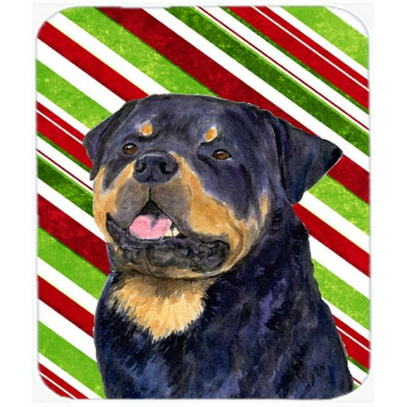 Rottweiler Candy Cane Holiday Christmas Mouse Pad, Hot Pad Or Trivet