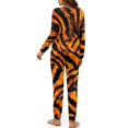 thumbnail image 5 of DISNIMO Tiger Stripe Printed Pajama Set for Women 2 Pack Lounge Set Soft Casual Sleepwear with Pockets Fashion Pajama Outfits Long Sleeve Shirt with Long Pants Set, S, 5 of 7
