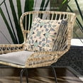 thumbnail image 4 of Paisley Leaf Geo Duo Indoor/Outdoor Pillow in Beige Green Black 18x18, 4 of 6