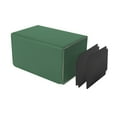 thumbnail image 3 of Caja de baraja de cartas coleccionables duradera para más de 100 cartas, estuche de juego para cartas de colección verde, 3 of 8