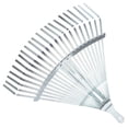 thumbnail image 3 of CRILSTYLEO Metal Leaf Rake Head, Plated Silver, Portable and Practical for Yard and Garden, 3 of 8
