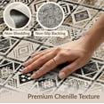 thumbnail image 6 of ODIKA Throw Checkered Large Boho Motif Distressed Couch Door Border for Bedroom, Bedside, Nursery, Pet Friendly & Kids Safe, 6 of 7