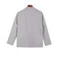 thumbnail image 5 of Printemps et Automne Veste Ample Simple Couleur Unie Manches Longues Coton et Lin Élégante pour Cheveux, 5 of 5