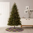 thumbnail image 6 of Sikiie Mardi Gras Plaid Nativity Christmas Tree Skirt, Jesus Christian Winter Holiday Tree Mat Decoration(30-48IN)36", 6 of 6