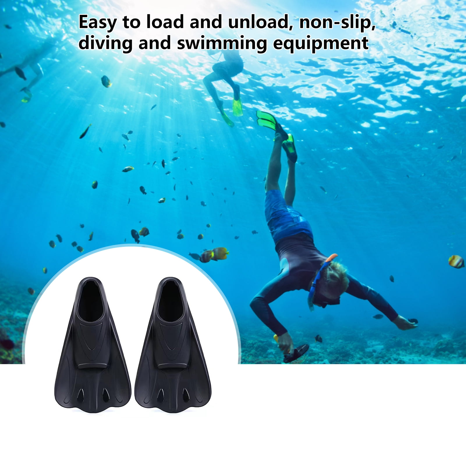 Opolski 1 Pair Swim Fins Comfortable Non-slip Ergonomics Professional Auxiliary Training Silicone Short Swimming Training Flippers Water Sports Macaroon