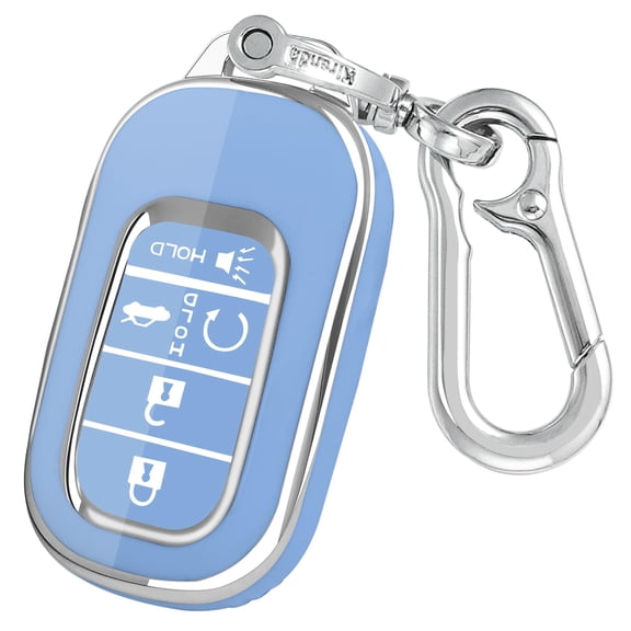 for Honda Key fob Cover,case with Keychain,Soft TPU Protection Key Shell/Skin,5 Buttons fit 2022 2023 Accord Civic HR-V CR-V Pilot Remote Key