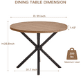 thumbnail image 3 of 39" Round Dining Table, Mid-Century Style for Small Spaces, Leisure Kitchen Table for 4 Person for Apartment Dining Living Room, 3 of 8