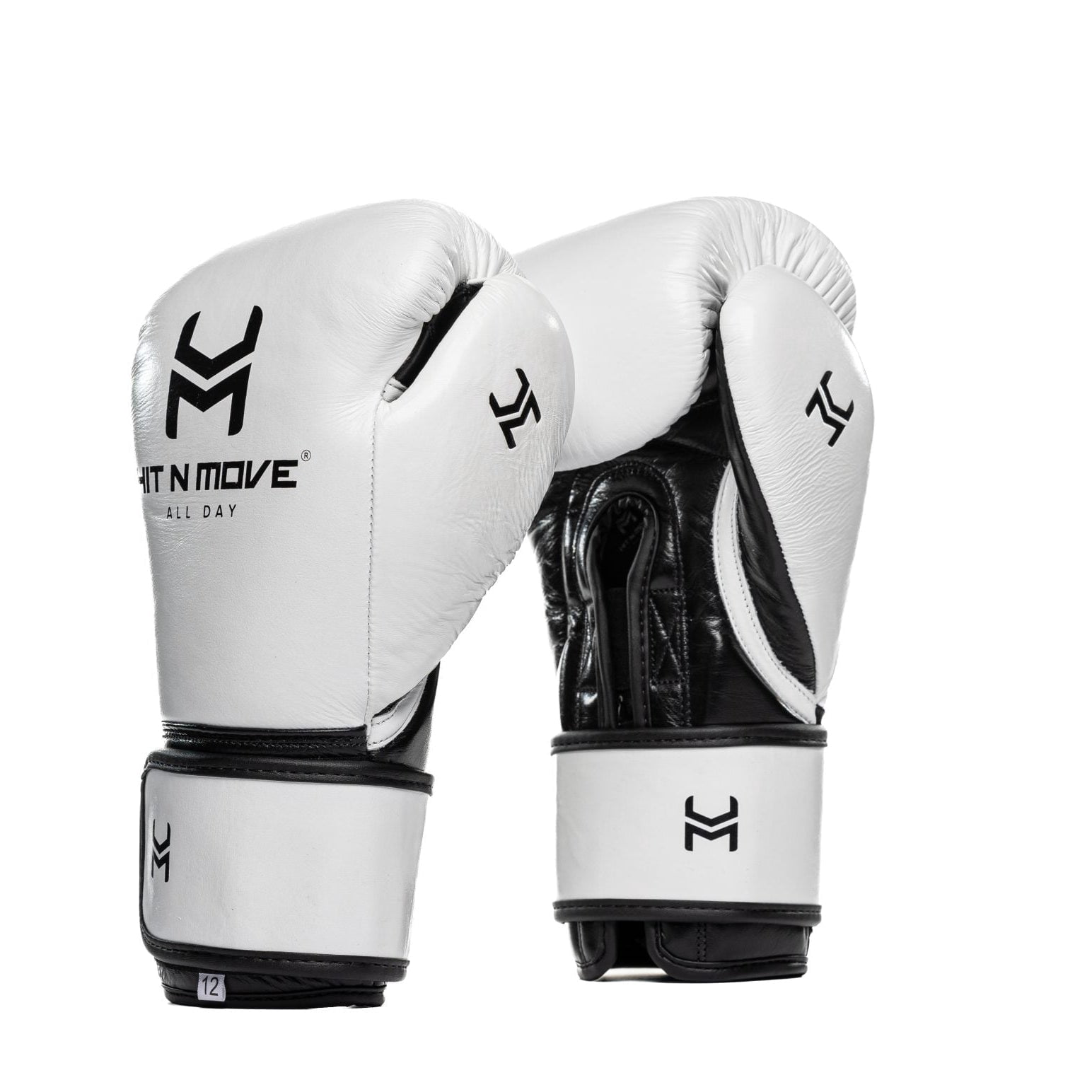 Hit N Move Boxing Gloves - All Day Pro Balance 12oz Black - Hook and Loop