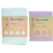 Norwex Basic Package - Microfiber - Glass Window Cleaning Cloth and Household Enviro Dusting Cloth Colors May Vary