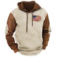 thumbnail image 3 of DODADAWANJ Mens Color Block Hoodie USA Flag Graphic Drawstring Hoodies Big and Tall Long Sleeve Pullover Sweatshirt for Travel Vacation Daily XXXL, 3 of 4