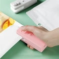thumbnail image 2 of Plastic Electric Heat Plastic Bag Sealing Machine Portable Equipment Lightweight Battery Operated 300mAh Restaurant Kitchen Snack Chips Sealer Pink, 2 of 9
