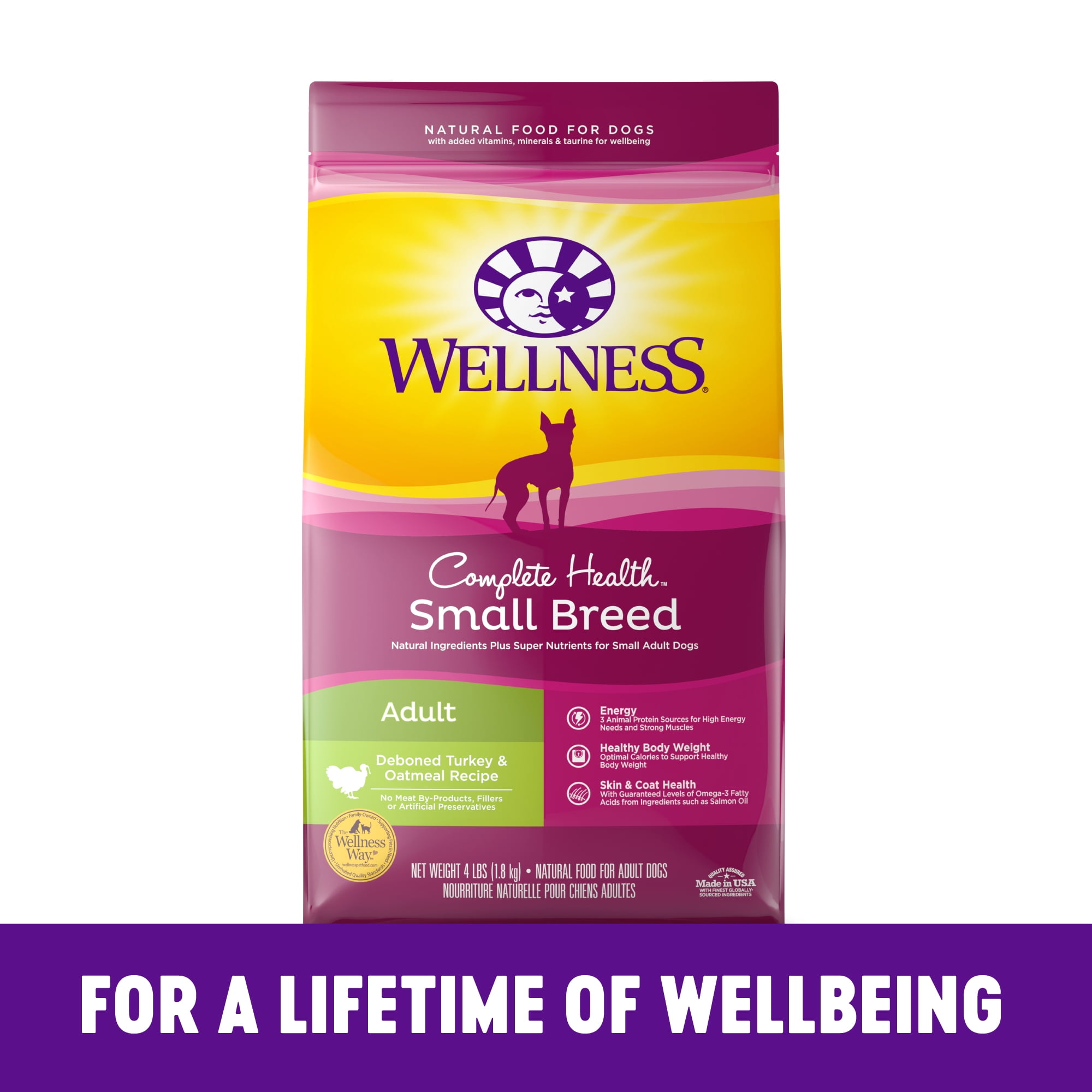 Wellness Complete Health Natural Dry Small Breed Dog Food, Turkey