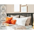 thumbnail image 3 of Acacia Kaylin Solid Wood Bed Frame with Headboard, Signature Headboard Wood Bed, King - Black, 3 of 8