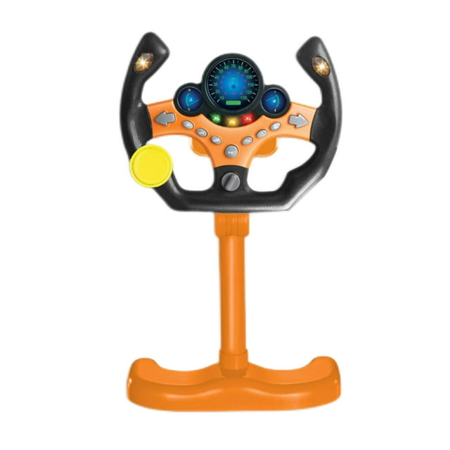 Juguete de volante de simulación funciones con sonido de lámpara Juguete de sonido educativo Juguete de conducción interactiva Juguete de , Naranja CUTICAT Volante simulado