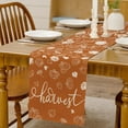 thumbnail image 3 of Fall Table Runner 13x72 Inch, Orange Pumpkin Watercolor Thanksgiving Autumn Table Runner Burlap Dining Table Decor Fall Decorations for Home Harvest Holiday Party Supplies, 3 of 6