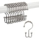 thumbnail image 1 of Anillos de ganchos para cortina de ducha, ganchos de ducha de doble deslizamiento de metal resistente al óxido para cortinas de barras de ducha de baño, juego de 12 ganchos Xemadio WRMH-1457, 1 of 8