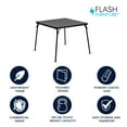 thumbnail image 3 of Flash Furniture Vinyl-Covered Padded Folding Card Table for Game Rooms and Banquets, Black, 3 of 15