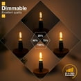 thumbnail image 2 of THTGDW-Dimmable E12 Amber Light Bulbs 25Watt, 3W Edison Antique Filament Spiral LED Bulbs 2200K Warm White,Low Wattage Filament Candelabra Decorative Light Bulb,CRI 90+,110-130V, 6Pack, 2 of 4