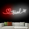 thumbnail image 4 of Handmadetneonsign Travel Neon Sign, Traveling Led Light, Airplane Wall Art Decor, Home Wall Decor 69152, 4 of 5