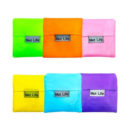Grocery Store Furniture Jerry & Maggie - Reusable Grocery Shopping Bags Mini Cubic Package Collapsible Polyester Foldable Fashion bags (6 packs) ()