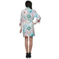 thumbnail image 4 of Moomaya Short Robe For Women Plus Size Printed Cotton Robe Lightweight Nightwear, 4 of 6