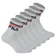 thumbnail image 1 of FILA Calcetines unisex, 6 Pares de Quarter - Calcetines cortos, Sport, Puño con Logo, uni Gris 39-42, 1 of 3