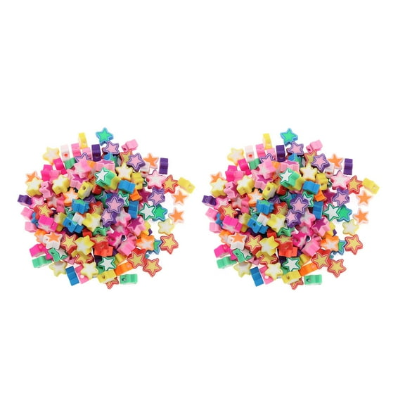 Worgeous 200pcs Polymer Clay Loose Beads Bracelet Making Accessories Craft Beads Charms