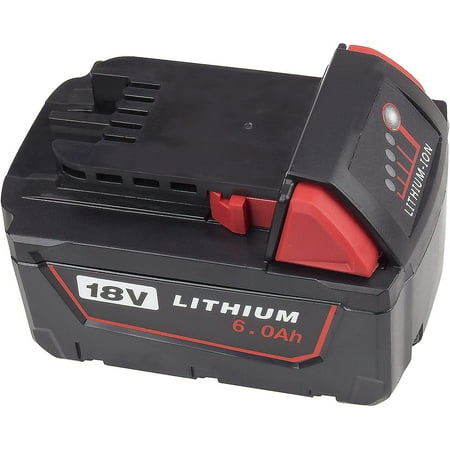 

6000mAh High Capacity Replacement Battery Compatible with Milwaukee 18V Lithium Battery XC 48-11-1852 M18B 48-11-1850 48-11-1852 48-11-1820 Cordless Power Tools Battery