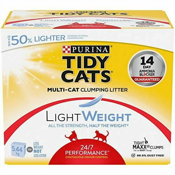 Purina Tidy Cats LightWeight 24/7 Performance Multi-Cat, Clumping Litter 5.44 kg